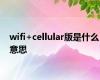 wifi+cellular版是什么意思