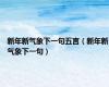 新年新气象下一句五言（新年新气象下一句）