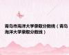 青岛市海洋大学录取分数线（青岛海洋大学录取分数线）