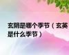 玄阴是哪个季节（玄英是什么季节）