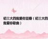 初三大四我爱你豆瓣（初三大四我爱你歌曲）
