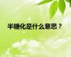 半糖化是什么意思？