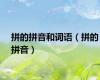 拼的拼音和词语（拼的拼音）