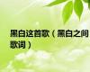黑白这首歌（黑白之间歌词）