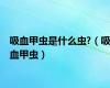 吸血甲虫是什么虫?（吸血甲虫）