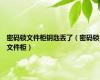 密码锁文件柜钥匙丢了（密码锁文件柜）
