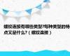 螺纹连接有哪些类型?每种类型的特点又是什么?（螺纹连接）