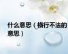 什么意思（横行不法的意思）