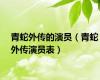 青蛇外传的演员（青蛇外传演员表）