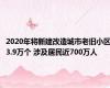 2020年将新建改造城市老旧小区3.9万个 涉及居民近700万人