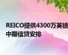 REICO提供4300万英镑中期信贷安排