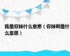 我是你妹什么意思（你妹啊是什么意思）