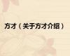 方才（关于方才介绍）