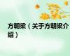 方朝梁（关于方朝梁介绍）