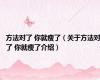 方法对了 你就瘦了（关于方法对了 你就瘦了介绍）