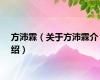 方沛霖（关于方沛霖介绍）