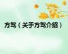方驾（关于方驾介绍）