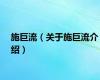 施巨流（关于施巨流介绍）