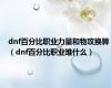 dnf百分比职业力量和物攻换算（dnf百分比职业堆什么）