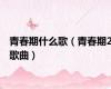 青春期什么歌（青春期2歌曲）