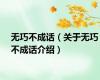 无巧不成话（关于无巧不成话介绍）
