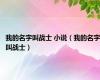 我的名字叫战士 小说（我的名字叫战士）