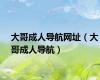 大哥成人导航网址（大哥成人导航）