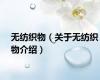 无纺织物（关于无纺织物介绍）