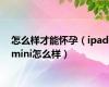 怎么样才能怀孕（ipadmini怎么样）