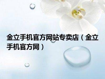 金立手机官方网站专卖店（金立手机官方网）