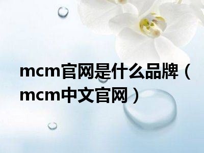 mcm官网是什么品牌（mcm中文官网）