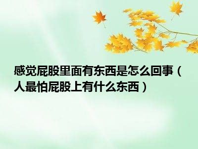 感觉屁股里面有东西是怎么回事（人最怕屁股上有什么东西）