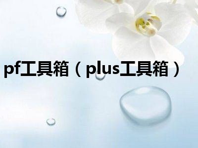 pf工具箱（plus工具箱）