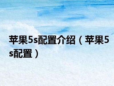 苹果5s配置介绍（苹果5s配置）