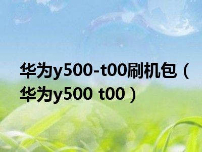 华为y500