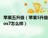 苹果五升级（苹果5升级ios7怎么样）