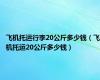 飞机托运行李20公斤多少钱（飞机托运20公斤多少钱）
