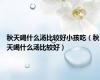 秋天喝什么汤比较好小孩吃（秋天喝什么汤比较好）