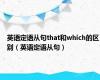 英语定语从句that和which的区别（英语定语从句）