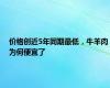 价格创近5年同期最低，牛羊肉为何便宜了