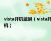 vista开机蓝屏（vista开机）