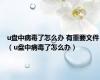 u盘中病毒了怎么办 有重要文件（u盘中病毒了怎么办）