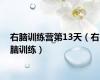 右脑训练营第13天（右脑训练）