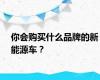 你会购买什么品牌的新能源车？