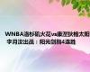 WNBA洛杉矶火花vs康涅狄格太阳 李月汝出战：阳光剑指4连胜