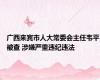 广西来宾市人大常委会主任韦平被查 涉嫌严重违纪违法