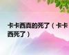 卡卡西真的死了（卡卡西死了）