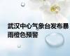 武汉中心气象台发布暴雨橙色预警