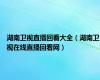 湖南卫视直播回看大全（湖南卫视在线直播回看网）