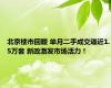 北京楼市回暖 单月二手成交逼近1.5万套 新政激发市场活力！